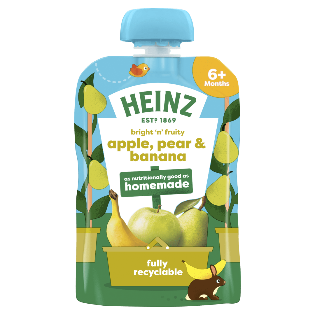 Heinz Apple Pear & Banana Baby Food Pouch – 6+ Months