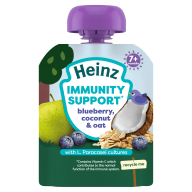 Heinz Immunity Support Blueberry Coconut & Oat Baby Food Pouch 7+ Months 85 g
