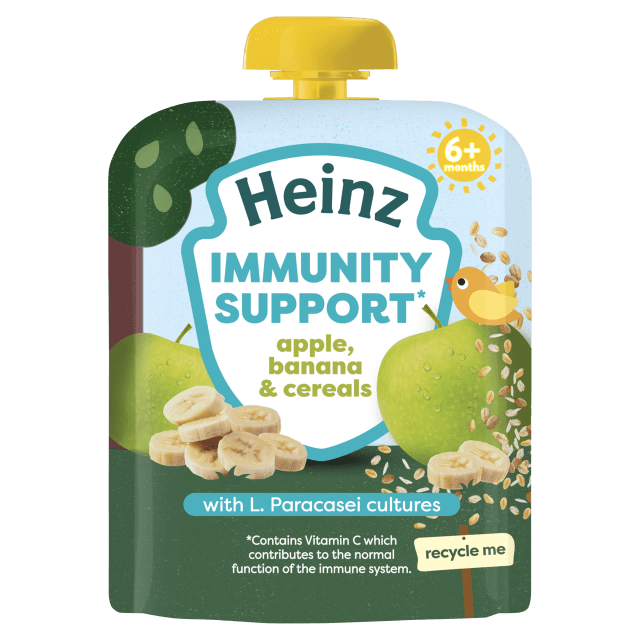 Heinz Immunity Support Apple & Banana Cereals Baby Food Pouch 85 g