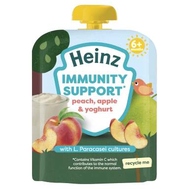 Heinz Immunity Support Peach & Yoghurt with Apple Baby Food Pouch 85 g 6m+