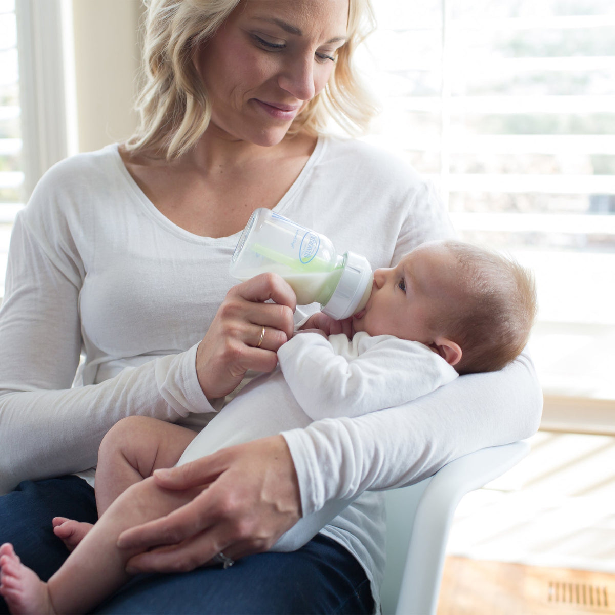 Dr. Brown’s Natural Flow Anti-Colic Options+ Wide-Neck Glass Baby Bottle 150ml Clear