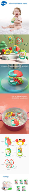 HOLA Animal Orchestra Baby Rattle Set 318B-B – Musical Sensory Toys
