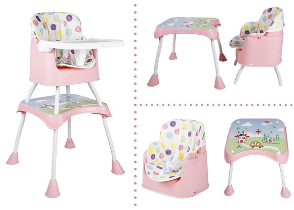 R For Rabbit High Chair Cherry Berry Grand Pink White