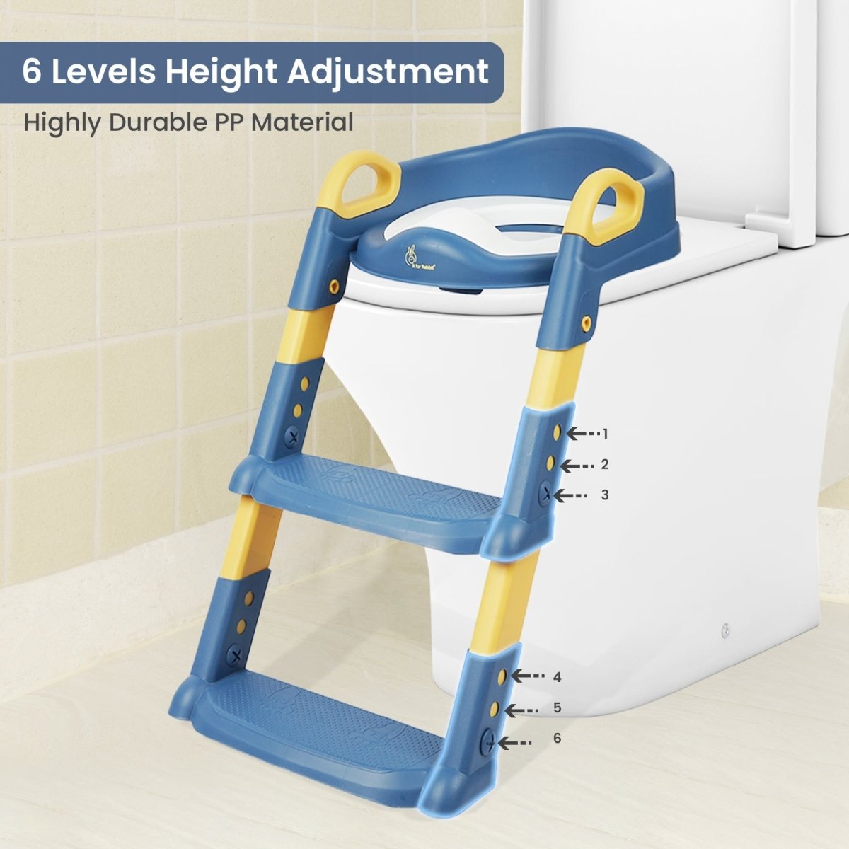 R For Rabbit Potty Step Stool Hilltop Blue Yellow