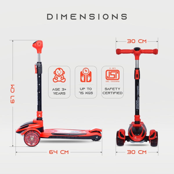 R for Rabbit Scooter Road Runner Racer - Red Black