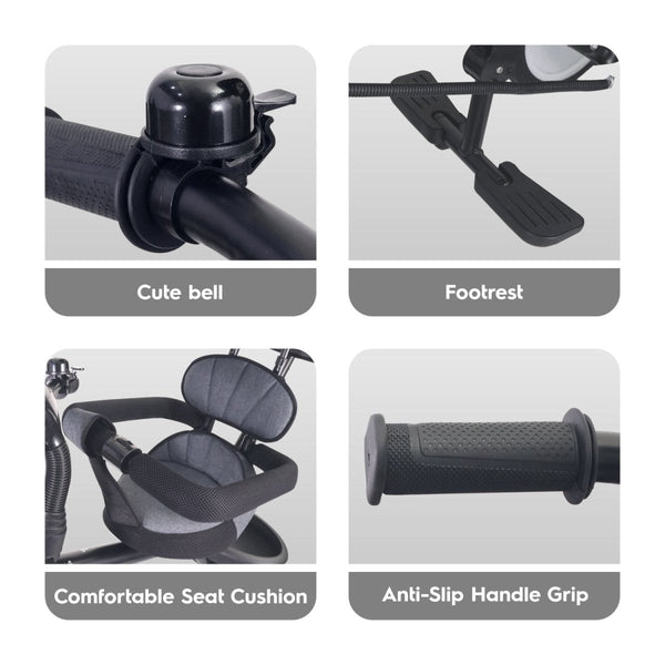 R For Rabbit Tricycle Tiny Toes T30 - Ace Grey