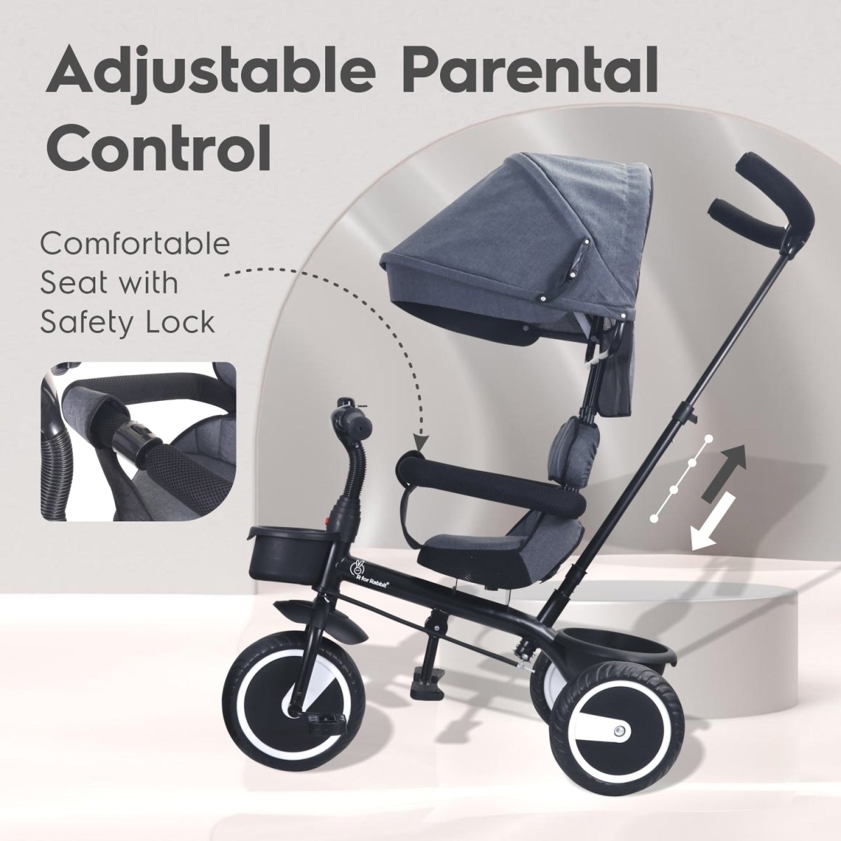 R For Rabbit Tricycle Tiny Toes T30 - Ace Grey