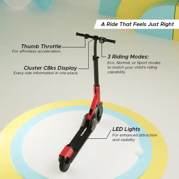EMotorad Formula Fun Lil E Junior Ride on Scooter - Red