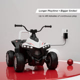 Formula Fun by EMotorad Turbo Trek Electric ATV Ride-On 3Y+ White