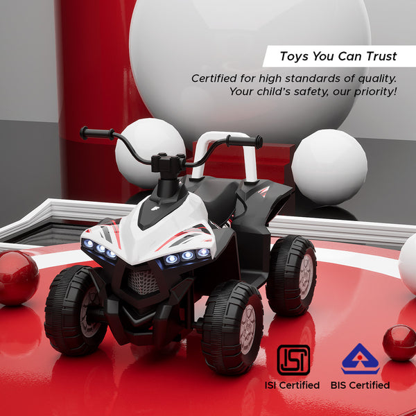 EMotorad Formula Fun Turbo Trek ATV Ride On - White