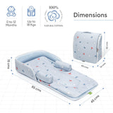 R For Rabbit Bedding Baby Nest Lite Grey