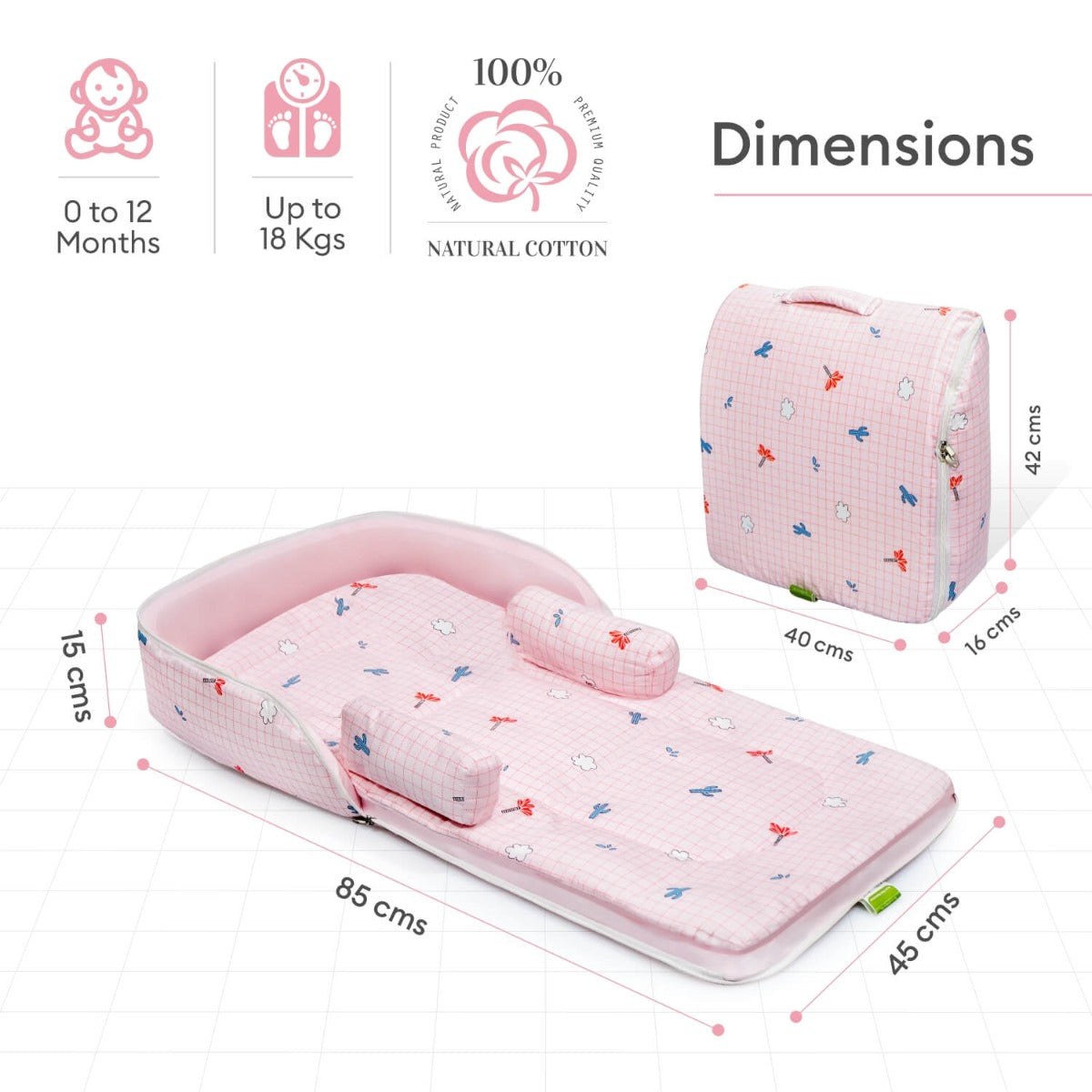 R For Rabbit Bedding Baby Nest Lite Pink