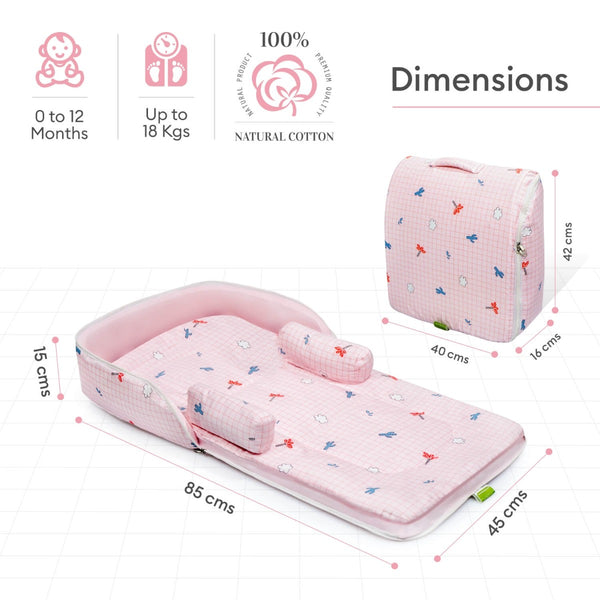 R For Rabbit Bedding Baby Nest Lite Pink