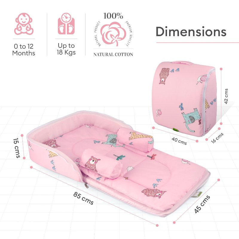 R For Rabbit Bedding Baby Nest Lite Blush Pink