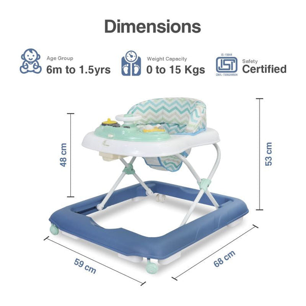 R For Rabbit Baby Walker Step Up Baby Walker Blue