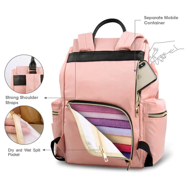 R For Rabbit Diaper Bag Caramello Bliss Pink