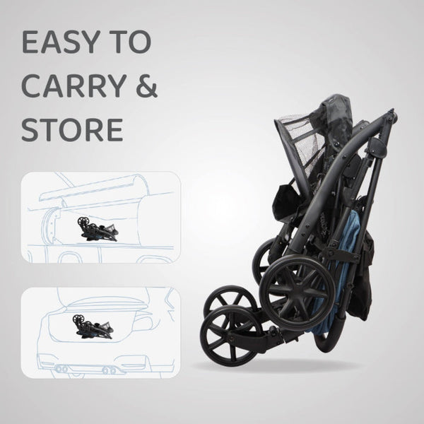 R For Rabbit Stroller Falcon Flight Blue Black