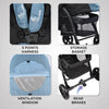 R For Rabbit Stroller Falcon Flight Blue Black