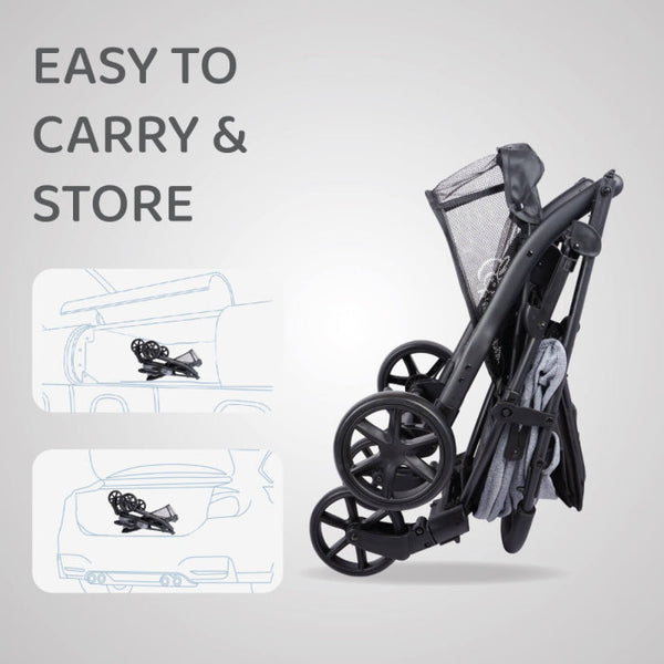 R For Rabbit Stroller Falcon Flight Grey Black
