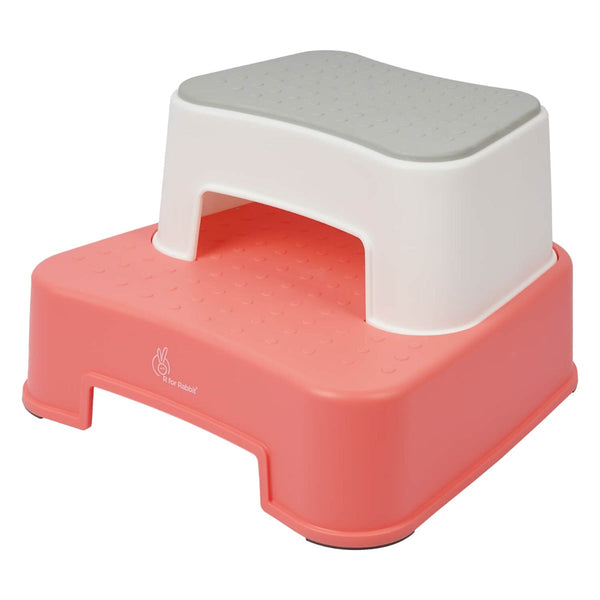 R For Rabbit Potty Step Stool Tiny Feets Red White