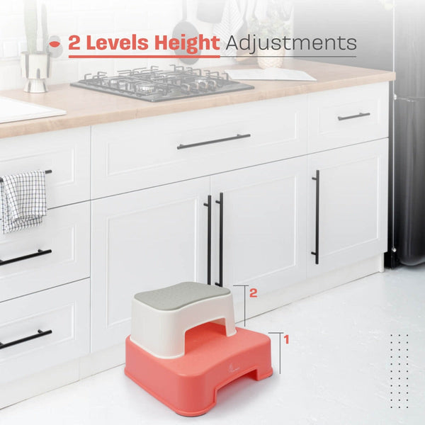 R For Rabbit Potty Step Stool Tiny Feets Red White
