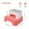 R For Rabbit Potty Step Stool Tiny Feets Red White
