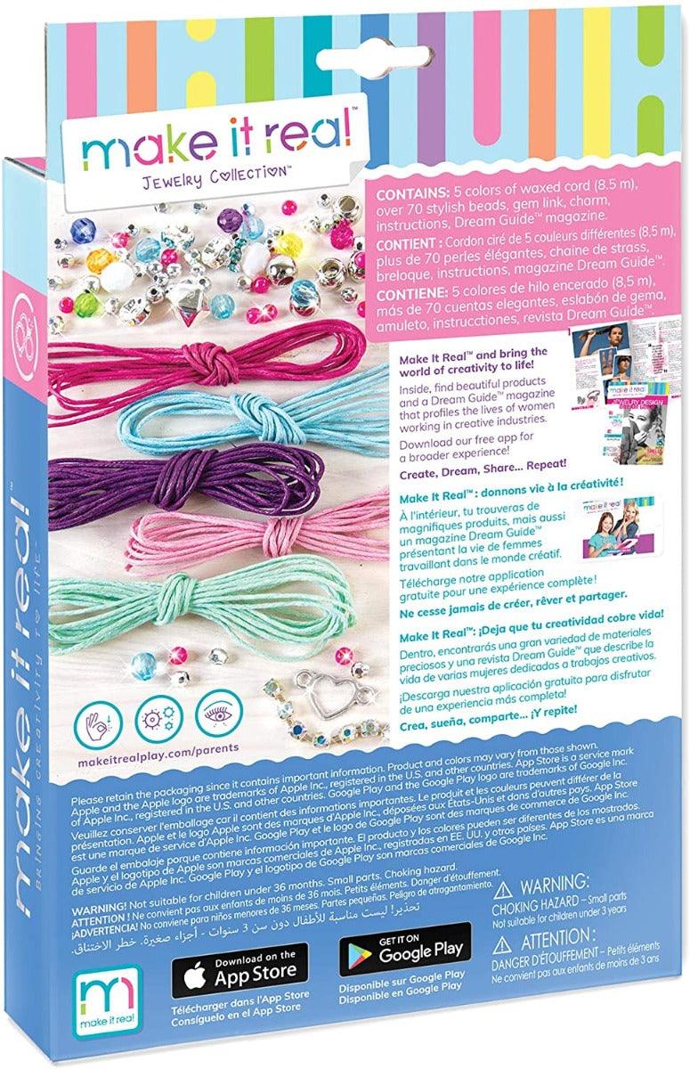 Make It Real Rainbow Bling Bracelets DIY Jewelry Kit 8Y+ Multicolor