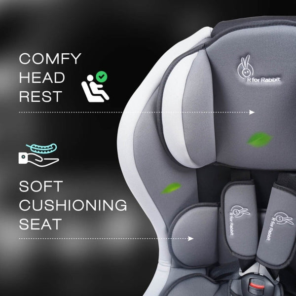 R For Rabbit Car Seat Jack N Jill Black Grey
