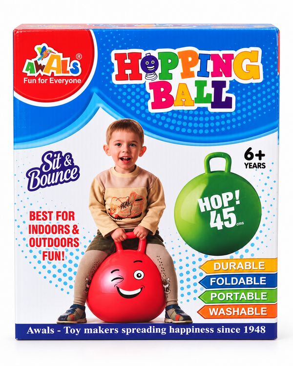 Awals Hopping Ball with Pump 45 cm – Assorted Colour
