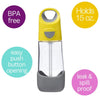 B Box Tritan Straw Drink Bottle 450Ml - Lemon Sherbet Yellow Grey