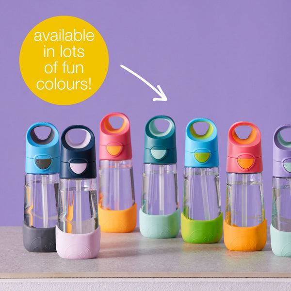 B Box Tritan Straw Drink Bottle 450Ml - Emerald Forest Green