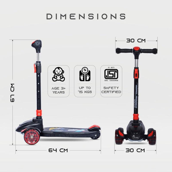 R For Rabbit Scooter Road Runner Racer Pure Black