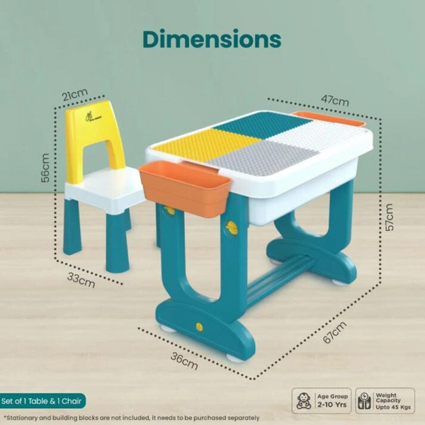 Learner Kids Study Table Set With Chair