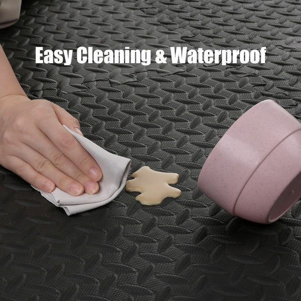 Jumprfit Interlocking EVA Floor Mat - Black & Grey (Set of 6pcs.) - 12mm