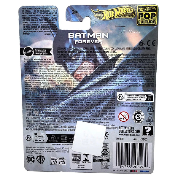 Hot Wheels Premium Pop Culture Batman Forever Batmobile