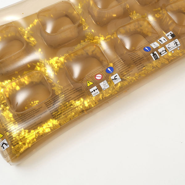 SUNNYLIFE Gold Color Inflatable Retro Lie-On Disco