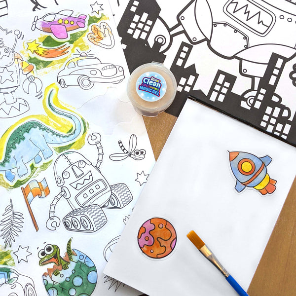 Scentos CleanColouring Magic Gel Painting Adventure Set