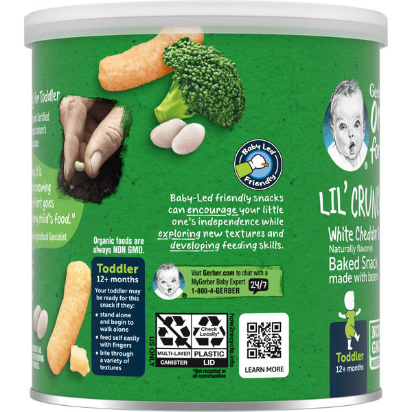 Gerber Organic Lil' Crunchies® White Cheddar Broccoli