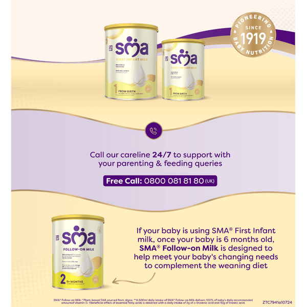 Sma First Infant Baby Milk Formula, Stage 1 - 800Gms, 0 To 6 Months