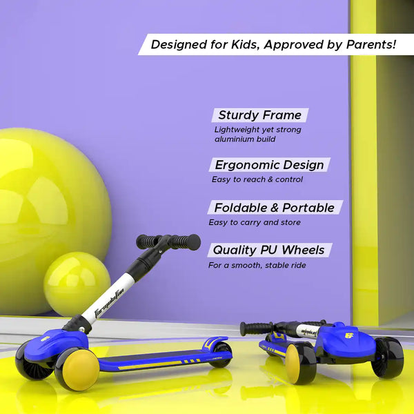 EMotorad Formula Fun Speed Glide Ride on Scooter - Blue