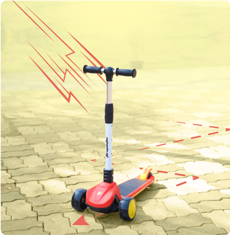 Formula Fun by EMotorad Speed Glide Kick Scooter 3Y+ Red