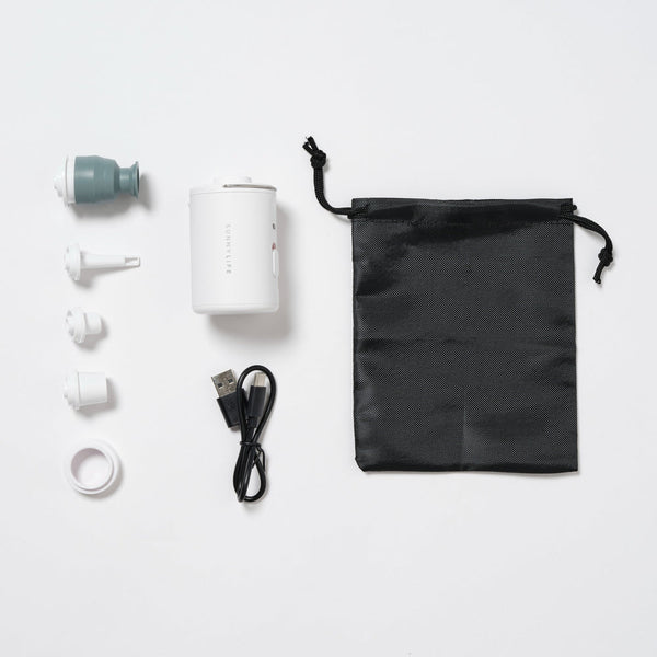 SUNNYLIFE Portable Mini Electric Air Pump - White