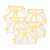 Tinycare Reusable Baby Nappies With Coloured Borders Plain Lemon Yellow ( Pack of 5 ) - Medium Size