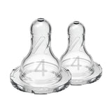 Dr. Brown’s Natural Flow Narrow Level 4 Nipple 2-Pack 9m+ Clear