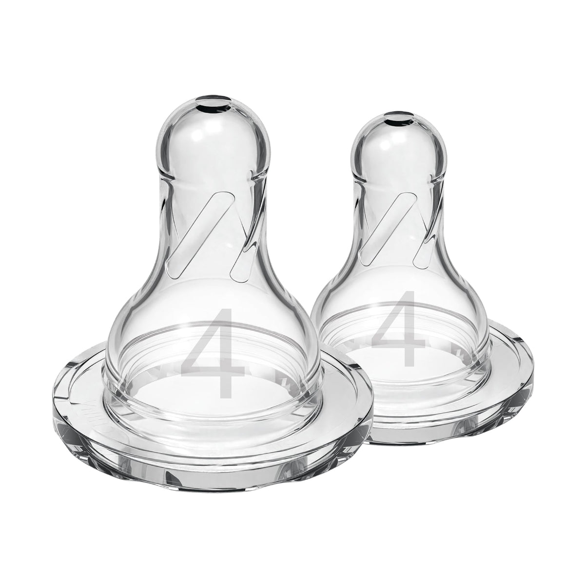 Dr. Brown’s Natural Flow Narrow Level 4 Nipple 2-Pack 9m+ Clear