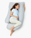 Momcozy U Shaped Cooling Fabric Maternity Body Pillow Full Body – Grey
