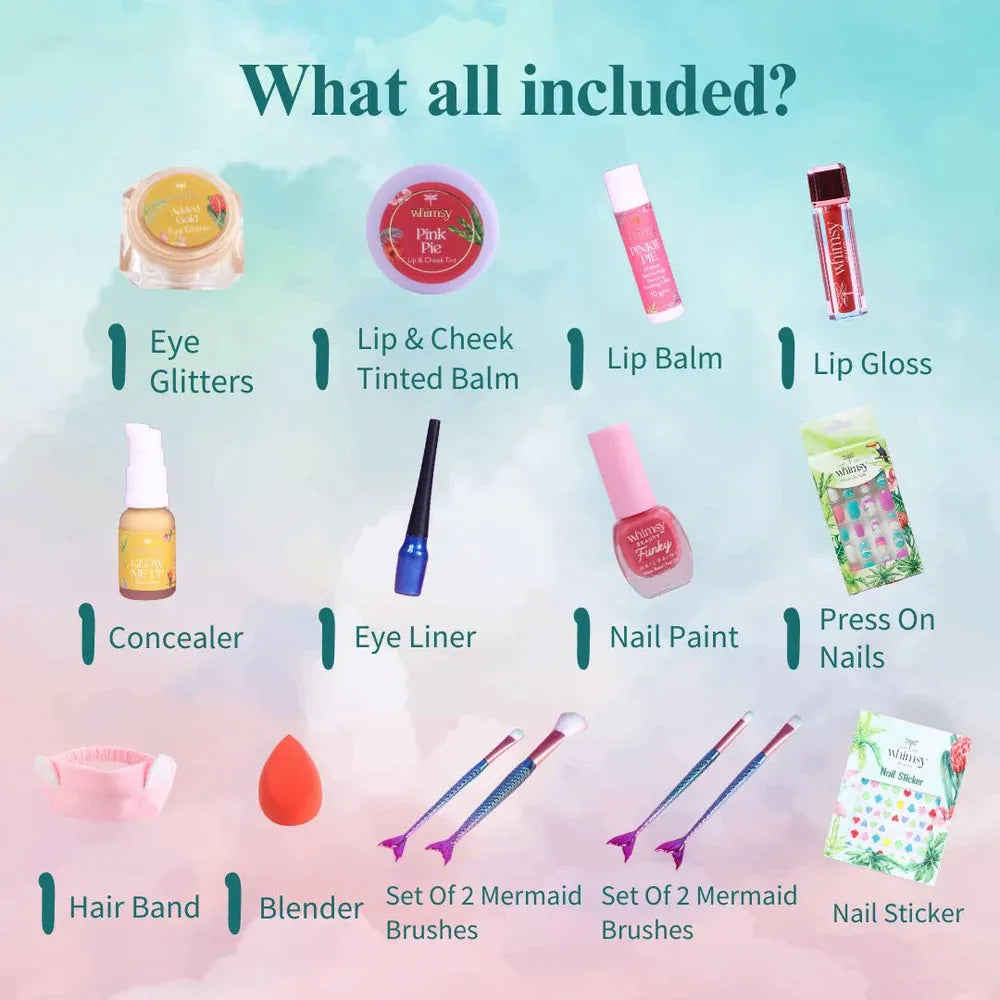 Whimsy Unicorn Travel Beauty kit - Pack of 13