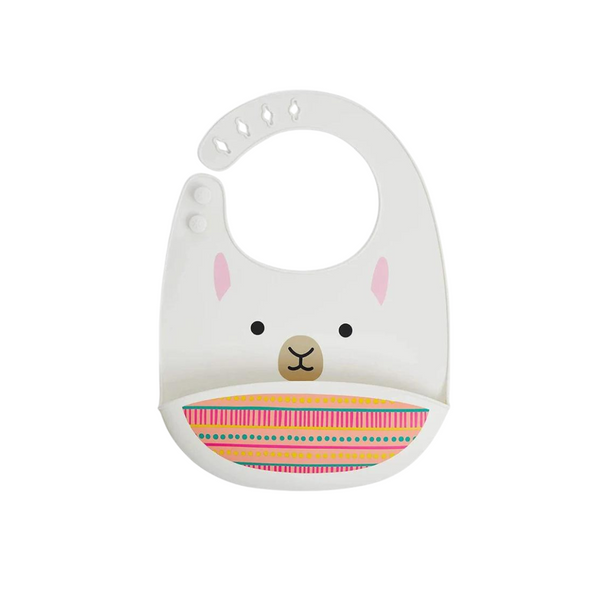 Skip Hop Zoo Fold & Go Silicone Bib Llama