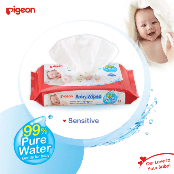 Pigeon Baby Wipes Water Base (30 Sheets)