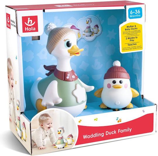 Hola Toys Baby Toy Duck Family Walk with Sounds for 6-36 Months